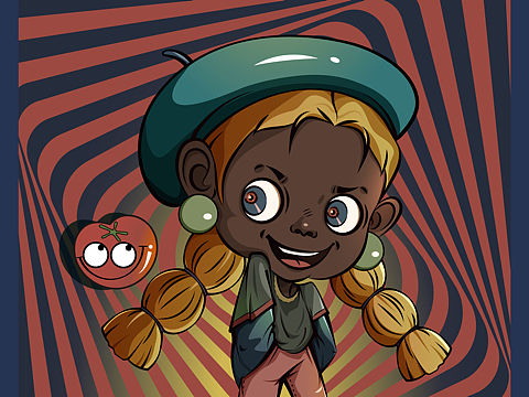 矢量原创欧美风Q版插画
