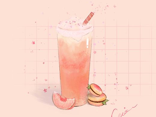蜜桃西柚奶盖