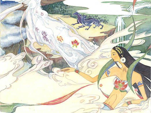 装饰语言创作：《女娲》插图