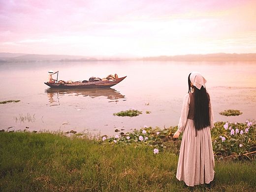 油画少女