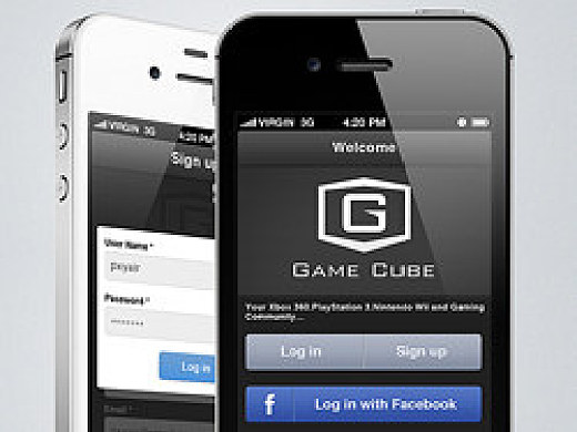 欧美游戏社区&nbsp;Game&nbsp;Cube&nbsp;移动应用iphone版本的APP界面设计案例