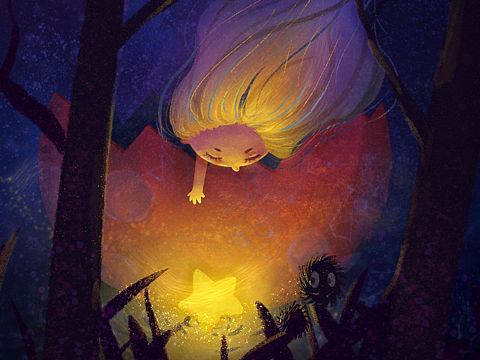 掉落的星星（個人主頁-ZMzYwNzQ1MzI=） - 兒童插畫 - 站酷設(shè)計師三三而川原創(chuàng)素材 - 站酷ZCOOL