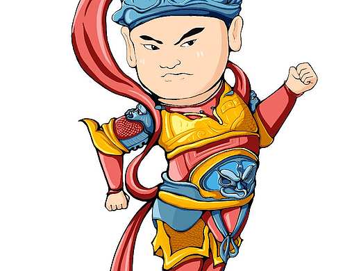 韦陀彩塑形象再设计