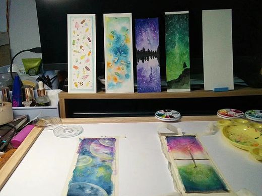 水彩书签（个人主页-ZMzAyMTUzMTY=） - 绘画 - 站酷设计师尧尧唏嘘原创素材 - 站酷ZCOOL