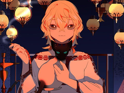 摩洛哥的夜晚（个人主页-ZNTI5OTAzMzI=） - 商业插画 - 站酷设计师momodaro原创素材 - 站酷ZCOOL