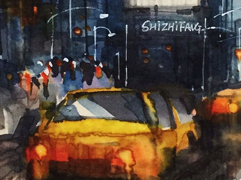 嘗試馬克筆結(jié)合宣紙作品（個(gè)人主頁-ZMjE1NjQ2Njg=） - 繪畫 - 站酷設(shè)計(jì)師志方水彩原創(chuàng)素材 - 站酷ZCOOL