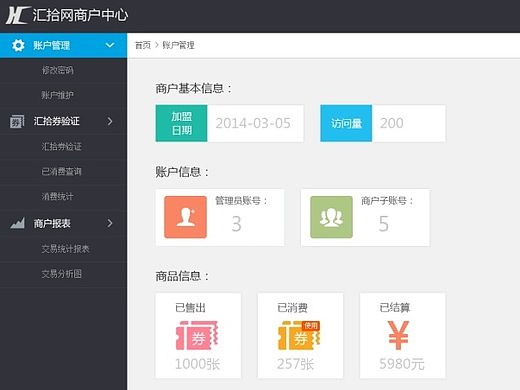网站商户管理后台UI设计