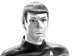 星际迷航主角 Spock  －第一幅数位板作品要存站酷