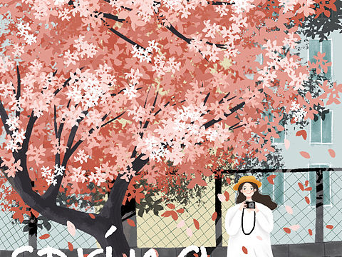 春的脚步（个人主页-ZNTA2NDE3NDQ=） - 创作习作 - 站酷设计师易小困原创素材 - 站酷ZCOOL