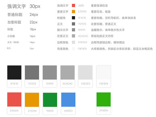 web设计规范