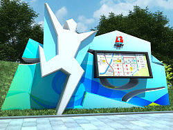 全运村标识导视设计（三）全运媒体村标示物&nbsp;运动员标识&nbsp;全运墙