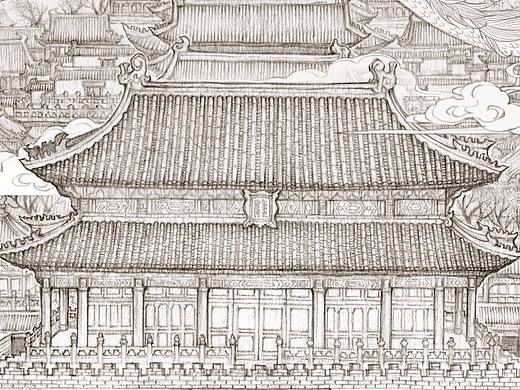 紫禁城线稿