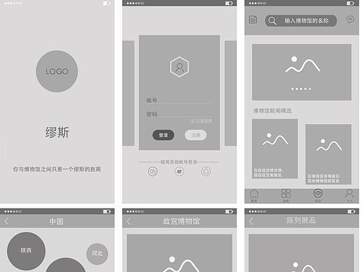 原创APP缪斯线框图
