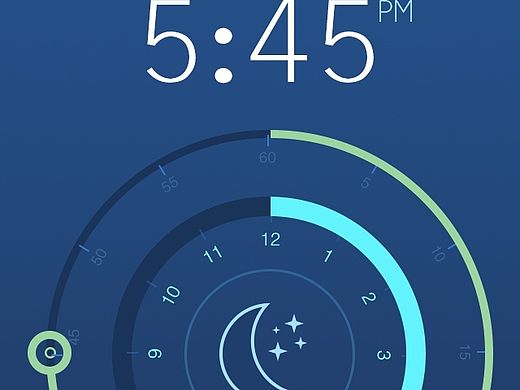  簡潔時鐘app界面