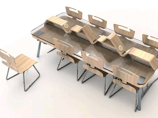 大学图书馆公共桌椅设计