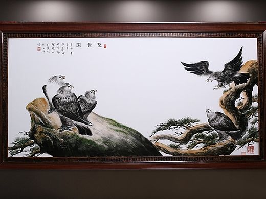 常炳华大师 原创手绘油画 国画 瓷板画 景德镇油彩陶瓷艺术馆