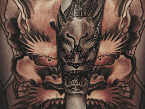 作品，龍:dragon_face:（個人主頁-ZMjg2Njc3NTI=） - 繪畫 - 站酷設(shè)計師焯日刺青王旭陽原創(chuàng)素材 - 站酷ZCOOL