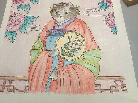 國風貓咪之春歸來（個人主頁-ZNTA3MDg2ODA=） - 藝術(shù)插畫 - 站酷設計師岸然笑原創(chuàng)素材 - 站酷ZCOOL