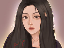 【procreate手绘头像】闪闪发光的女孩