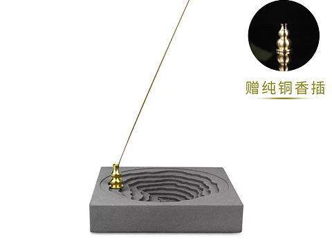 混凝土居家摆件水泥香插器复古手工摆件创意收