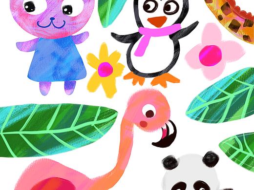 动物在哪里（个人主页-ZNTE5NTkwNDg=） - 儿童插画 - 站酷设计师栗子冉冉原创素材 - 站酷ZCOOL