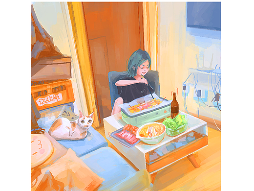 烧烤（个人主页-ZNjA0NjkyMTY=） - 创作习作 - 站酷设计师姜浆将江原创素材 - 站酷ZCOOL