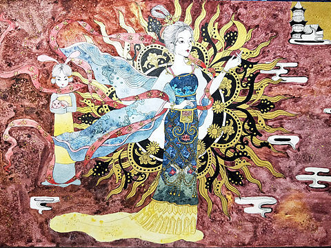 嫦娥奔月。女娲补天（个人主页-ZNTE2NTgzNjA=） - 艺术插画 - 站酷设计师Aoye发原创素材 - 站酷ZCOOL
