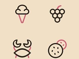 一组美食icon
