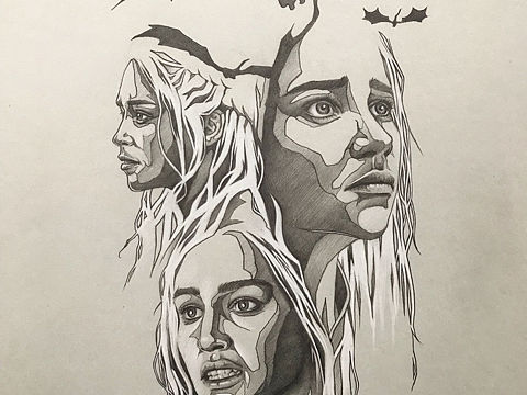 MZ手繪插畫，權力的游戲，龍媽（個人主頁-ZMjUwNjY1NjA=） - 創(chuàng)作習作 - 站酷設計師MZ_先森原創(chuàng)素材 - 站酷ZCOOL