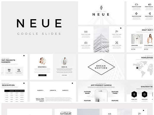 326谷歌公司小清新商务PPT模板