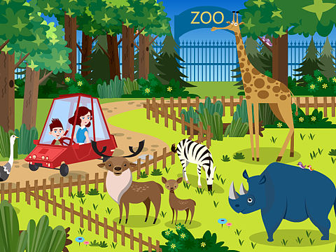 动物园（个人主页-ZMzgwNzU4NjQ=） - 儿童插画 - 站酷设计师茶理逗原创素材 - 站酷ZCOOL