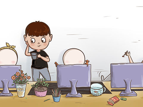 关于七夕的小插画～