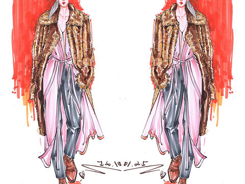 服装手绘～马克笔时装画