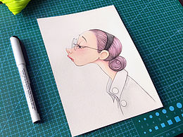 手绘练笔，水彩，钢笔淡彩，油画棒