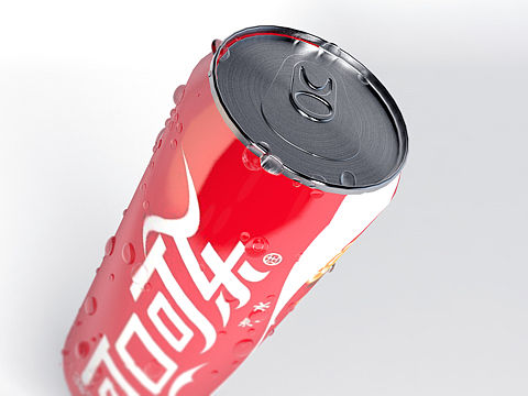 C4D 可乐瓶