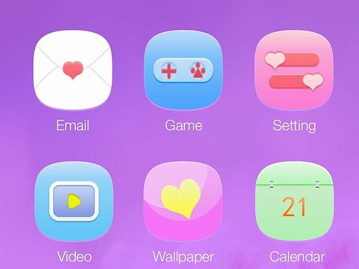 粉粉爱图标（个人主页-ZMTM3NjE3ODQ=） - 图标 - 站酷设计师小李同學_原创素材 - 站酷ZCOOL