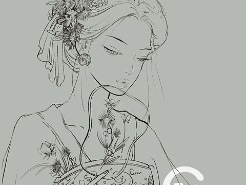 线稿（个人主页-ZNTA4ODEzNzY=） - 创作习作 - 站酷设计师画了一个九日原创素材 - 站酷ZCOOL