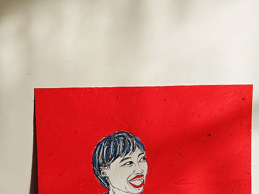 油画棒 人像 红（个人主页-ZNTEzNTM0MjQ=） - 绘画 - 站酷设计师YS是我原创素材 - 站酷ZCOOL