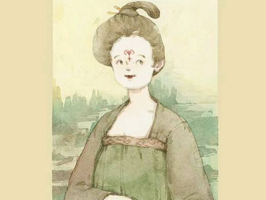 手账班牛牛老师作品 手账素材 水彩插画 水彩人物头像 