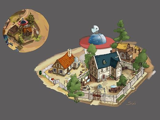 在公司画的场设