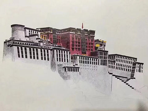 布达拉宫（个人主页-ZMzQ4OTgyNzI=） - 绘画 - 站酷设计师CH918原创素材 - 站酷ZCOOL