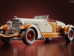 复古汽车-3DMAX+Corona超写实产品渲染教程