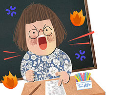 《下課時間》兒童繪本插畫配圖