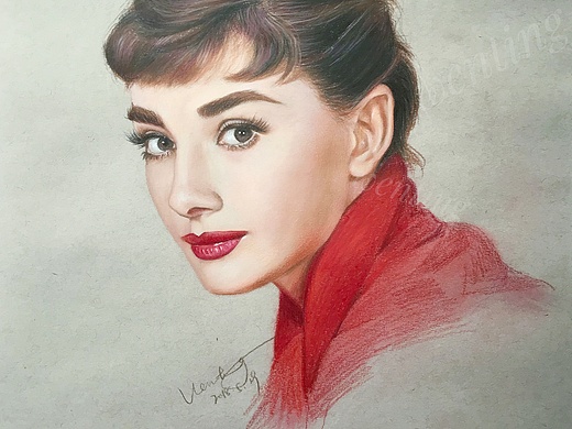 彩铅_奥黛丽赫本