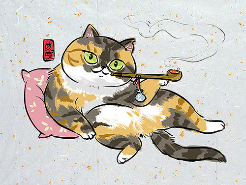 17年下半年画的一些猫子狗子的画像