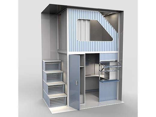 集装箱上床下桌