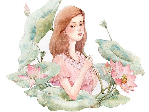 镜中花，荷