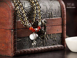 商业产品摄影 静物首饰 场景拍摄 茶晶长链 福禄寿水晶   