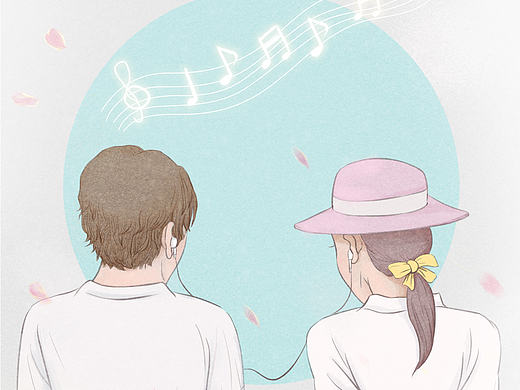 一起听歌的人（个人主页-ZMjI0NDIwNDg=） - 商业插画 - 站酷设计师Vee7原创素材 - 站酷ZCOOL