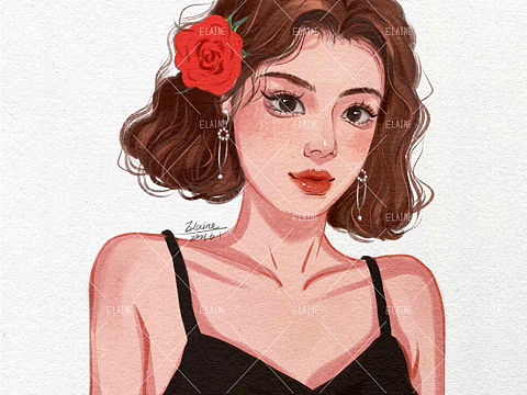 Procreate头像绘画，学习中……